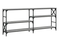 Mesa consola madera de ingeniería gris Sonoma 180x29x76,5 cm