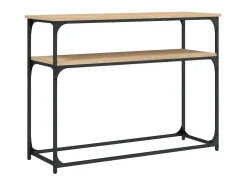Mesa consola madera de ingeniería roble Sonoma 100x35,5x75 cm ES625800