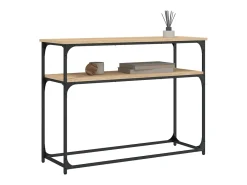 Mesa consola madera de ingeniería roble Sonoma 100x35,5x75 cm ES625800