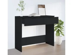 Mesa consola madera de ingeniería negro 90x36x75 cm ES104730