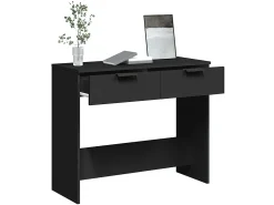 Mesa consola madera de ingeniería negro 90x36x75 cm ES104730