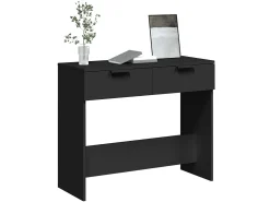 Mesa consola madera de ingeniería negro 90x36x75 cm ES104730