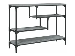 Mesa consola madera de ingeniería gris Sonoma 100x30x75 cm