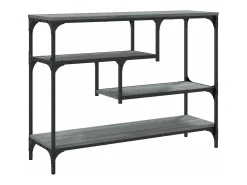Mesa consola madera de ingeniería gris Sonoma 100x30x75 cm