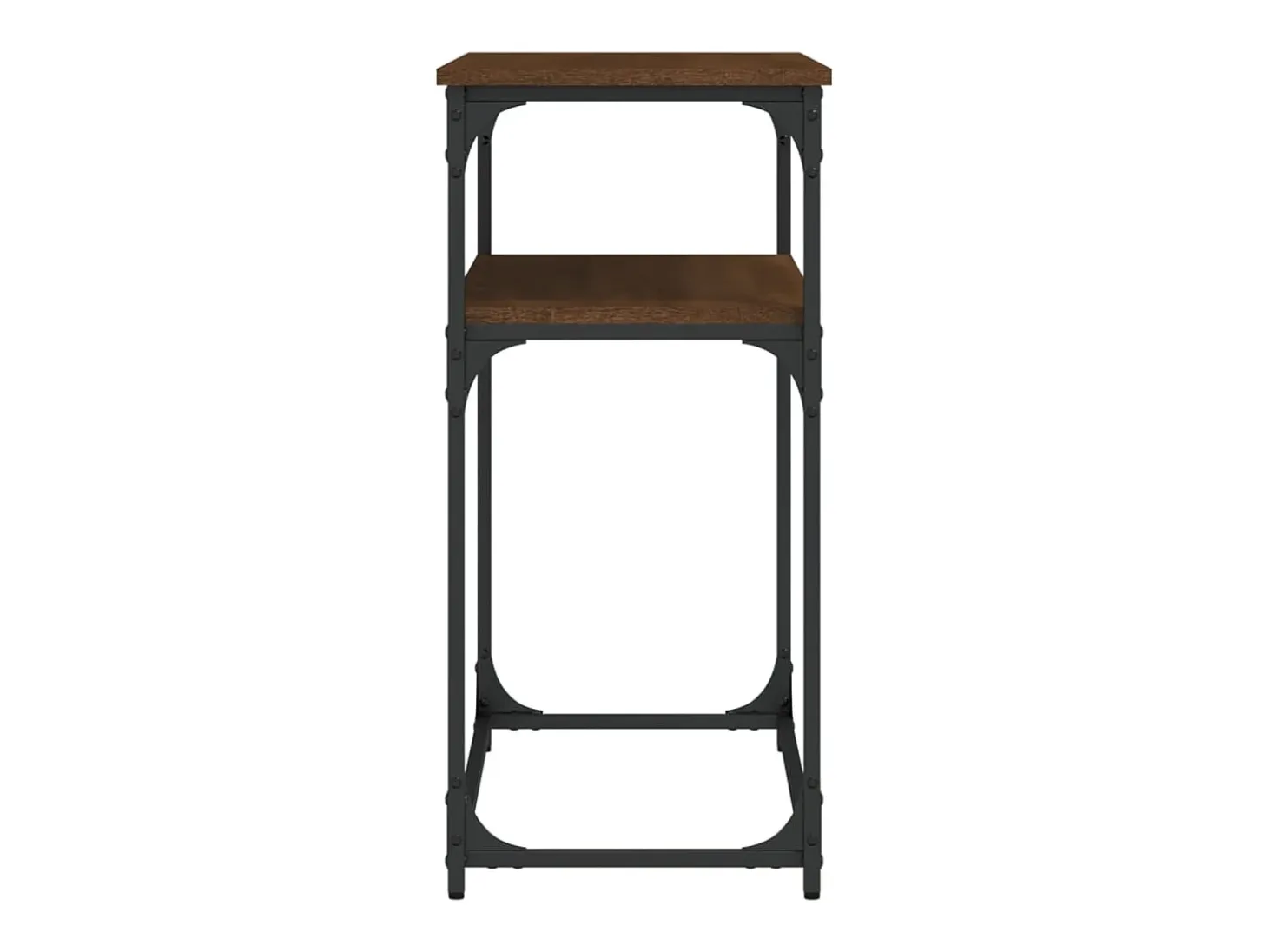 Mesa consola madera de ingeniería marrón roble 100x35,5x75 cm