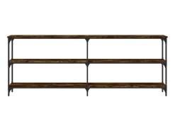 Mesa consola madera de ingeniería roble ahumado 200x29x75 cm ES566172