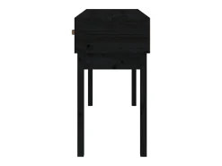 Mesa consola madera maciza de pino negro 114x40x75 cm