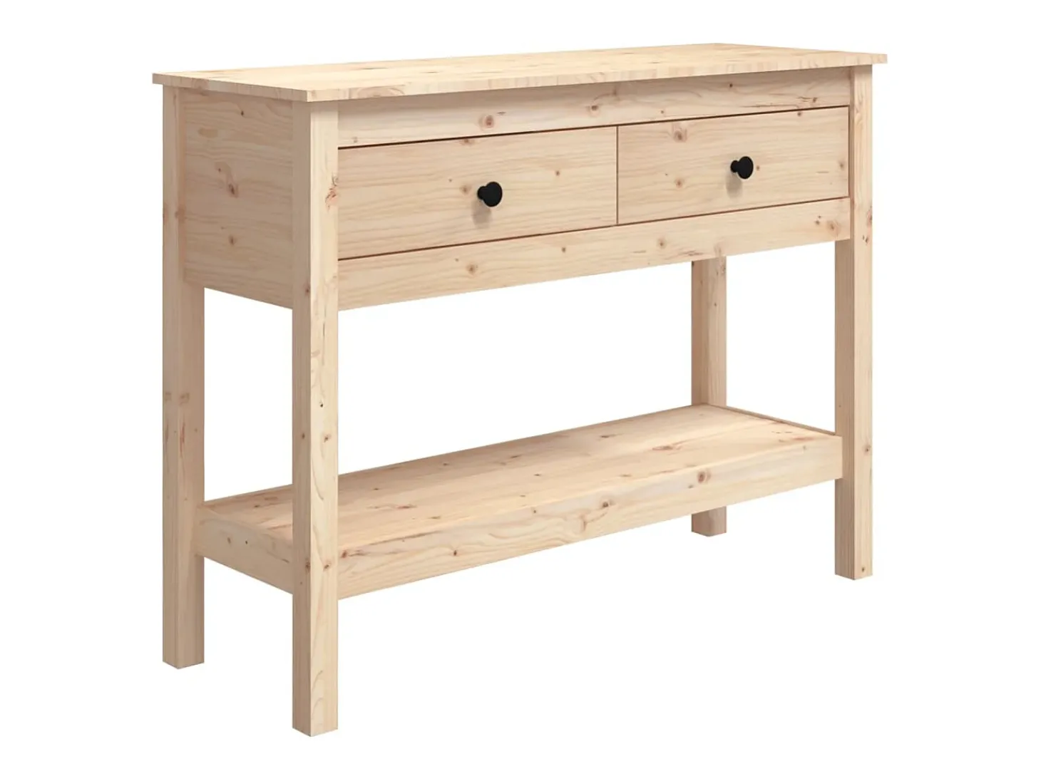 Mesa consola madera maciza de pino 100x35x75 cm