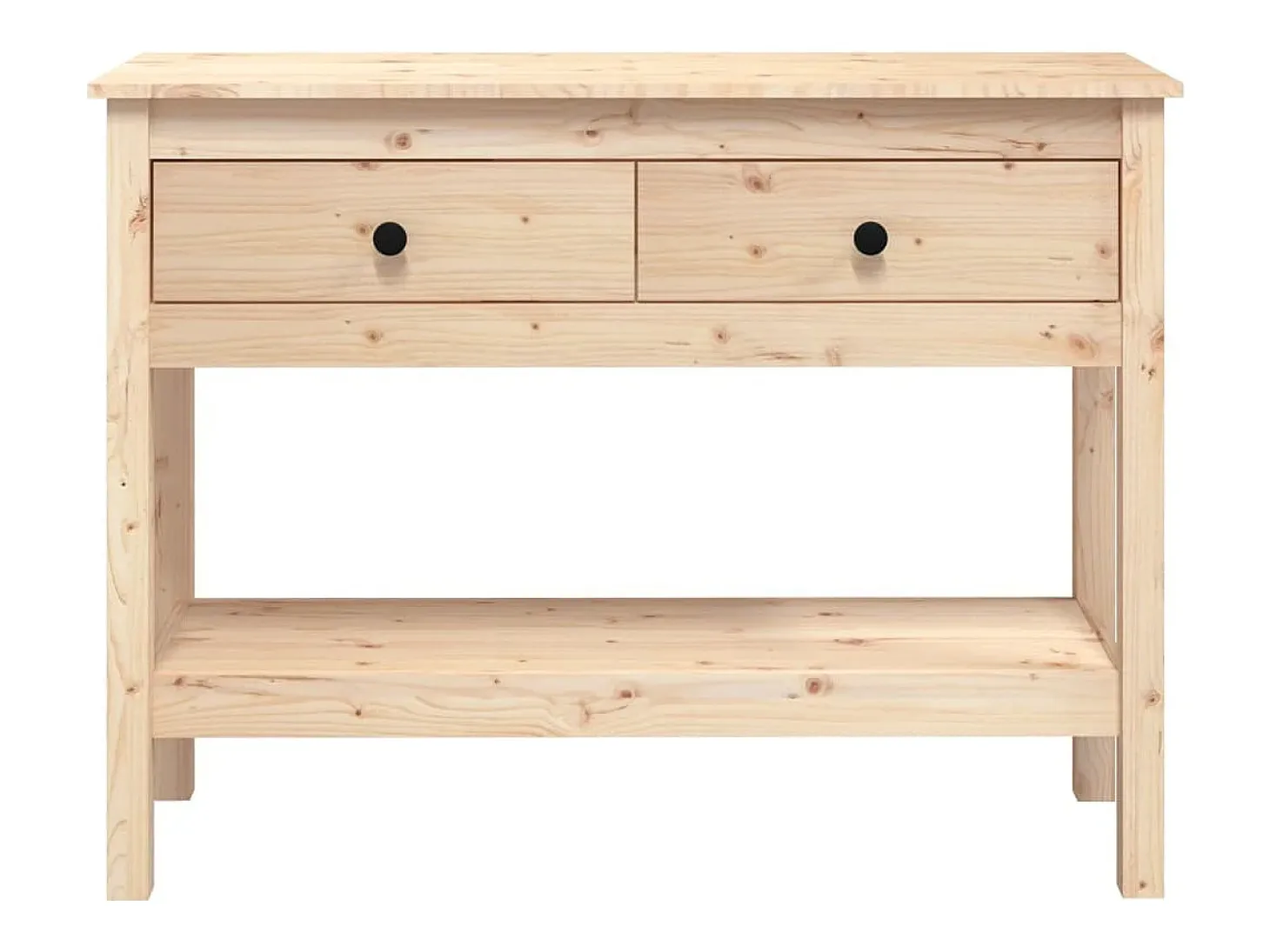 Mesa consola madera maciza de pino 100x35x75 cm