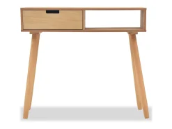 Mesa consola Madera maciza de pino 80 x 30 x 72 cm Marrón