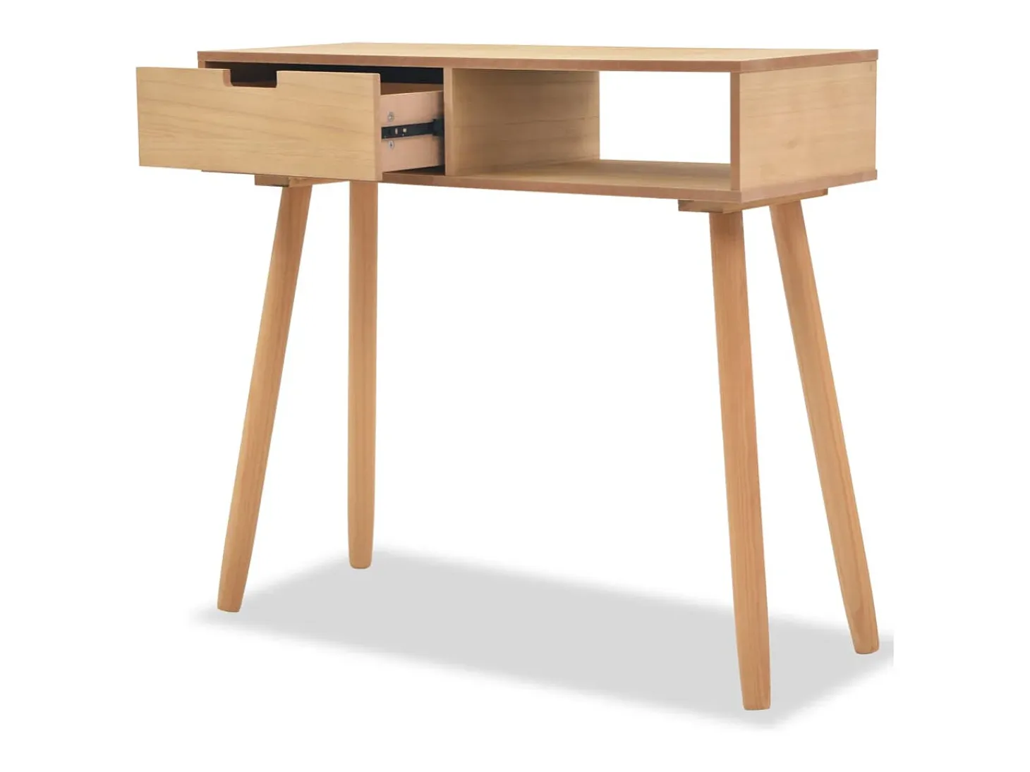 Mesa consola Madera maciza de pino 80 x 30 x 72 cm Marrón