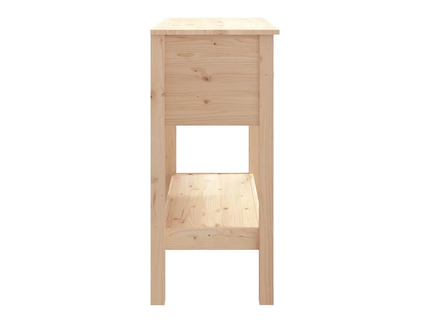 Mesa consola madera maciza de pino 75x35x75 cm