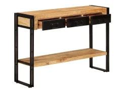 Mesa consola madera maciza de mango 110x30x76 cm