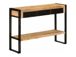 Mesa consola madera maciza de mango 110x30x76 cm