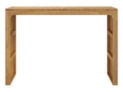 Mesa consola madera maciza de teca 110x35x75 cm
