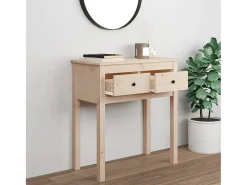 Mesa consola madera maciza de pino 70x35x75 cm