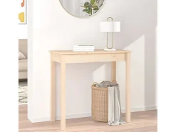 Mesa consola madera maciza de pino 80x40x75 cm