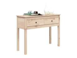 Mesa consola madera maciza de pino 100x35x75 cm