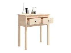Mesa consola madera maciza de pino 70x35x75 cm ES553043