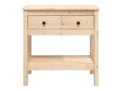 Mesa consola madera maciza de pino 75x35x75 cm