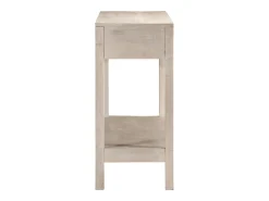 Mesa consola madera maciza de mango blanco 110x35x75 cm