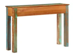 Mesa consola madera maciza reciclada 110x30x75 cm