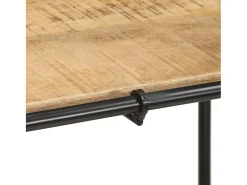 Mesa consola madera maciza de mango rugosa 110x42x76 cm