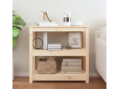 Mesa consola madera maciza de pino 80x40x74 cm