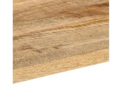 Mesa consola madera maciza de mango rugosa 110x35x76 cm