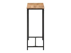 Mesa consola madera maciza de mango y hierro 80x30x74 cm