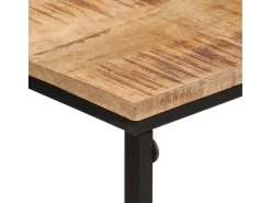 Mesa consola madera maciza de mango y hierro 80x30x74 cm