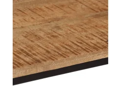 Mesa consola madera maciza de mango y hierro 80x30x74 cm