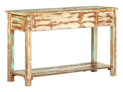 Mesa consola madera maciza reciclada 120x40x75 cm ES624100