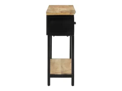 Mesa consola madera maciza de mango rugosa 110x30x75 cm ES944256