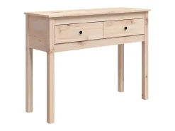 Mesa consola madera maciza de pino 100x35x75 cm ES578749