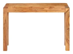 Mesa consola madera maciza de acacia acabado miel 110x40x76 cm