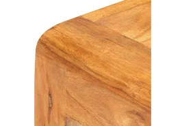 Mesa consola madera maciza de acacia acabado miel 110x40x76 cm