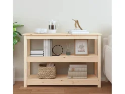 Mesa consola madera maciza de pino 110x40x74 cm