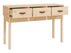 Mesa consola madera maciza de pino 114x40x75 cm