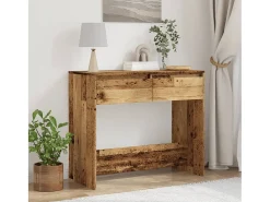 Mesa consola madera vieja 89x41x76,5 cm madera de ingeniería