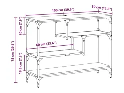 Mesa Consola Madera vieja 100 x 30 x 75 cm Madera contrachapada