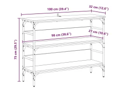 Mesa Consola Madera vieja 100 x 32 x 75 cm Madera contrachapada