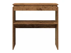 Mesa consola madera vieja 80x30x80 cm madera de ingeniería