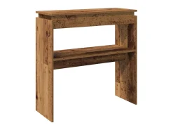 Mesa consola madera vieja 80x30x80 cm madera de ingeniería