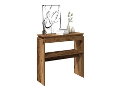 Mesa consola madera vieja 80x30x80 cm madera de ingeniería