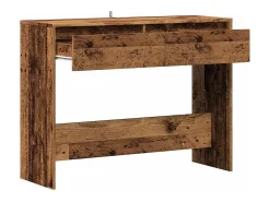 Mesa consola madera vieja 100x35x76,5 cm madera de ingeniería