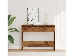 Mesa consola madera vieja 100x35x76,5 cm madera de ingeniería