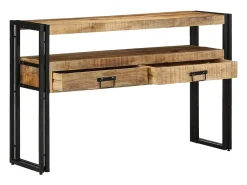 Mesa Consola Marrón 120 x 33 x 75 cm madera maciza de mango