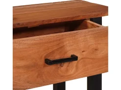 Mesa Consola Marrón 110 x 30 x 75 cm madera maciza de acacia