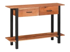 Mesa Consola Marrón 110 x 30 x 75 cm madera maciza de acacia